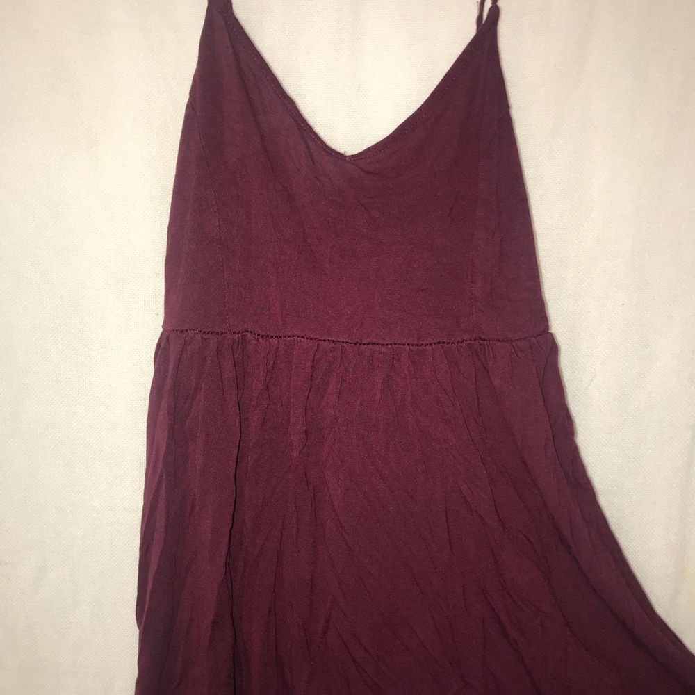 burgundy dress
